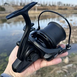 Carrete de pesca Baitcasting súper suave, carrete de Metal de aleación de aluminio duradero de dos colores, adecuado para principiantes y pescadores avanzados