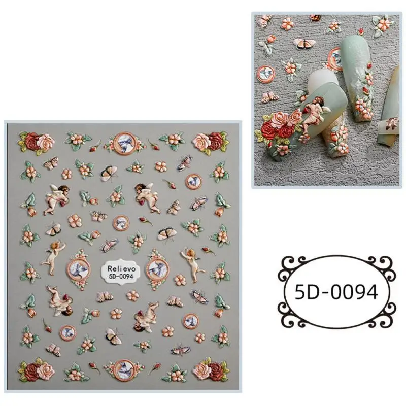 Decoración única de ala de Ángel para niños, pegatinas de uñas, decoración de uñas Floral, diseño vibrante de larga duración, amigable con los niños, belleza - imagen 2