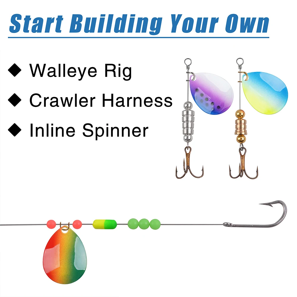 15 Uds señuelo de pesca Spinner cuchillas cuchara de Metal señuelo Walleye Rig accesorios DIY para Spinnerbait Buzzbait señuelo de lubina aparejos de pesca - imagen 4