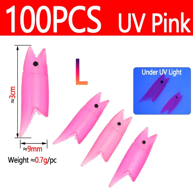 100pcs UV Pink L