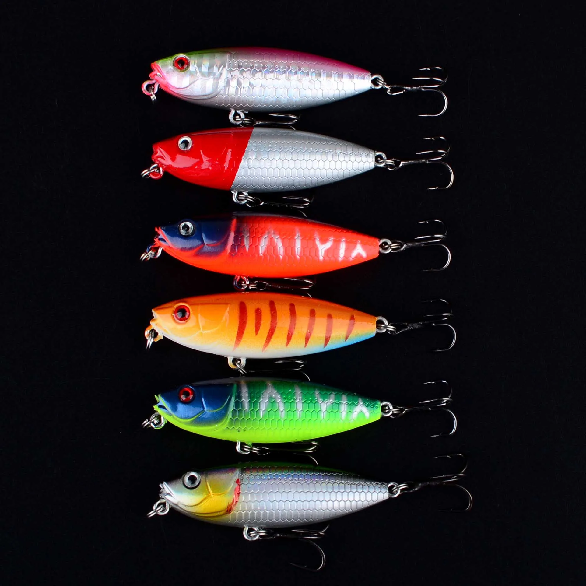 Wobbler flotante tipo lápiz Cranbait con anzuelo 3D - imagen 4