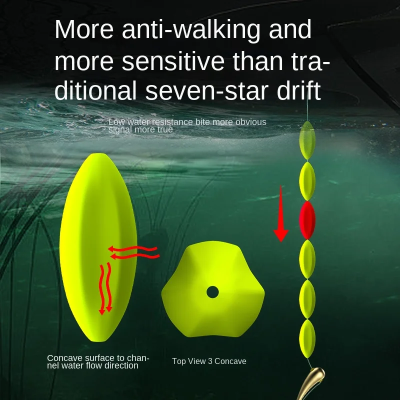 LINNHUE línea principal de deriva de siete estrellas con forma especial, línea de componentes, pesca tradicional, auténtica carpa cruciana, anzuelo de pesca de Taiwán - imagen 2