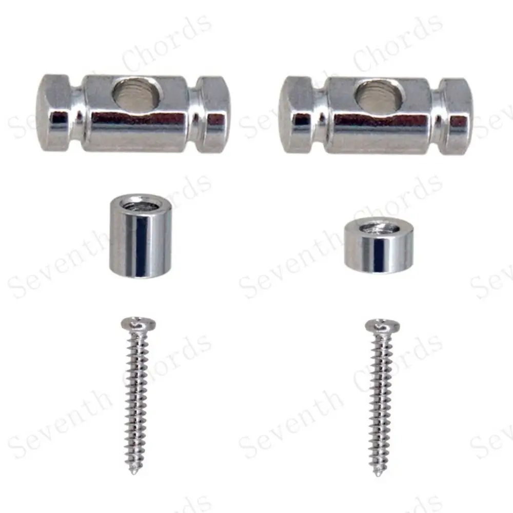 Retenedor de cuerdas de guitarra de hierro, retenedor de cuerdas de rodillo de guitarra dorado/plateado/negro, retenedor de árboles con tornillos de montaje - imagen 4