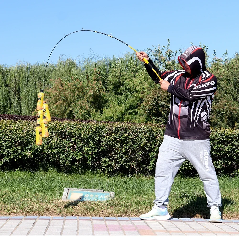 Caña de pescar giratoria de alta sensibilidad, accesorio con señuelo de acción potente de 1,65 m/1,8 m, poste de anillo guía de cerámica para aparejos de pesca de carpa - imagen 4