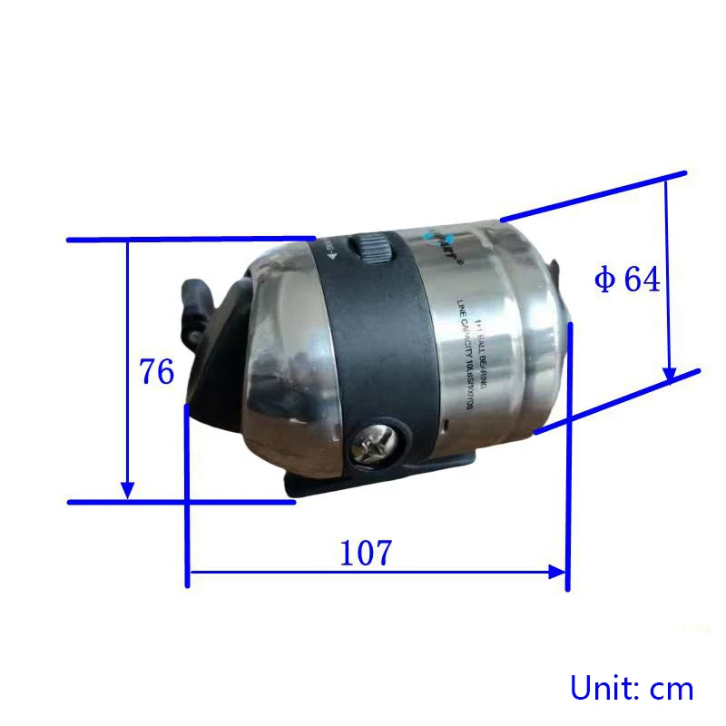 Carrete de pesca Spincast SY25, señuelo de doble Manivela para exteriores, tirachinas, tiro de pescado con nailon 5 # - imagen 5