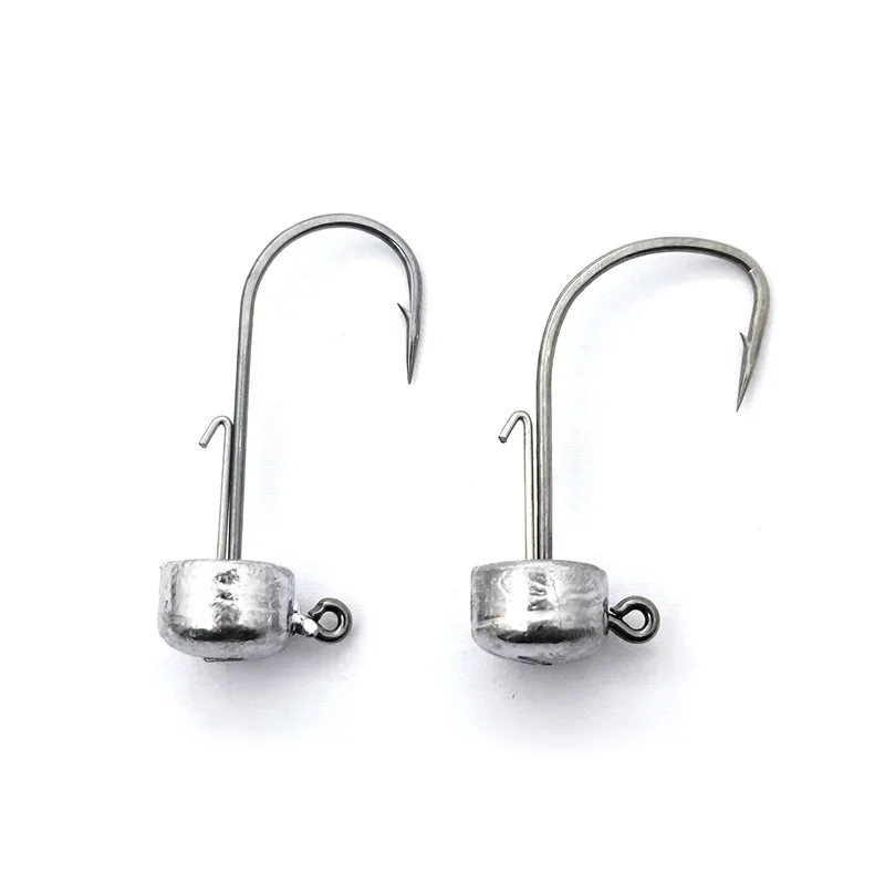 OUTKIT-señuelo de pesca NED, anzuelo con cabeza de anzuelo fuerte anticaída, soporte auxiliar, ganchos mandarín, lubina, anzuelo de gusano, 5 uds. - imagen 2