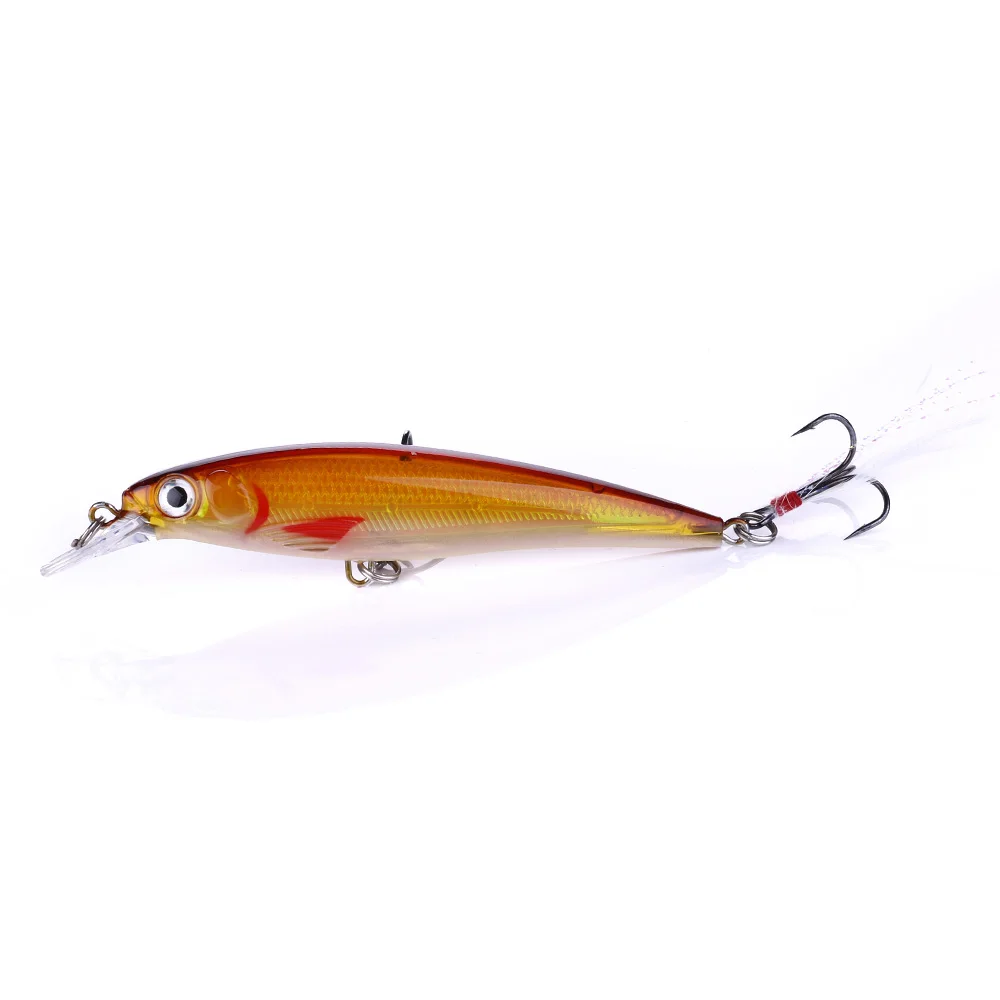 Señuelo duro minnow 11 cm para lubina y lucio con plumas - imagen 4