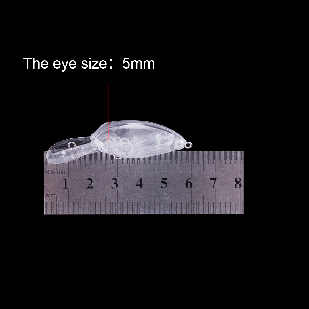 Hanlin-Mini Crankbait, 10/20 piezas espacios en blanco, Minnow, 5,5 CM, 3,8G, señuelo de pesca duro, Wobblers, trucha flotante, buceo, aparejos de lubina sin pintar - imagen 2