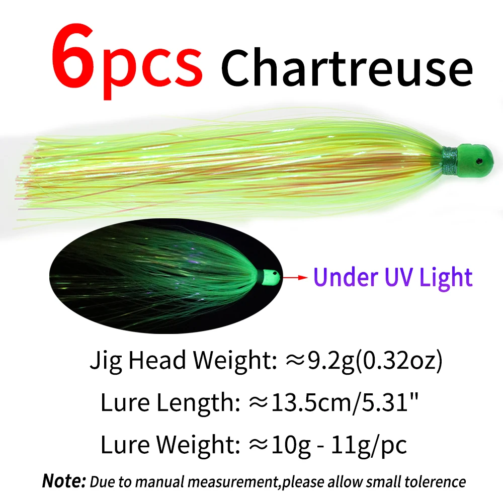 6pcs Chartreuse