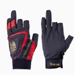 Guantes de pesca Sunline – Cuero antideslizante tres dedos