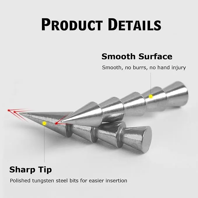 Goture-Puñas de tungsteno para uñas, 10 Kit de aparejo Neko y aparejo loco, plomos de pesca para señuelos blandos, pesas de pesca de lubina para un Control preciso - imagen 3