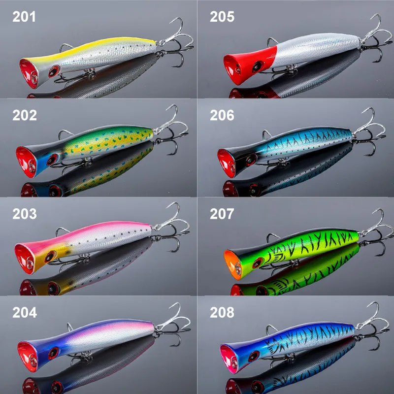 Señuelo de pesca Noeby Big Game Popper, 20cm, 116g, Wobbler Topwater, cebo duro Artificial, 4/5X ganchos para mar pesado, señuelo de pesca de atún GT - imagen 4