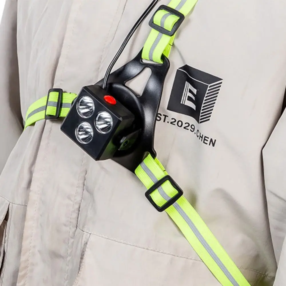 Chaleco con correa reflectante, lámpara LED para el pecho nocturno, IPX6, resistente al agua, carga USB, luces para el pecho para correr de noche, advertencia destacada - imagen 3