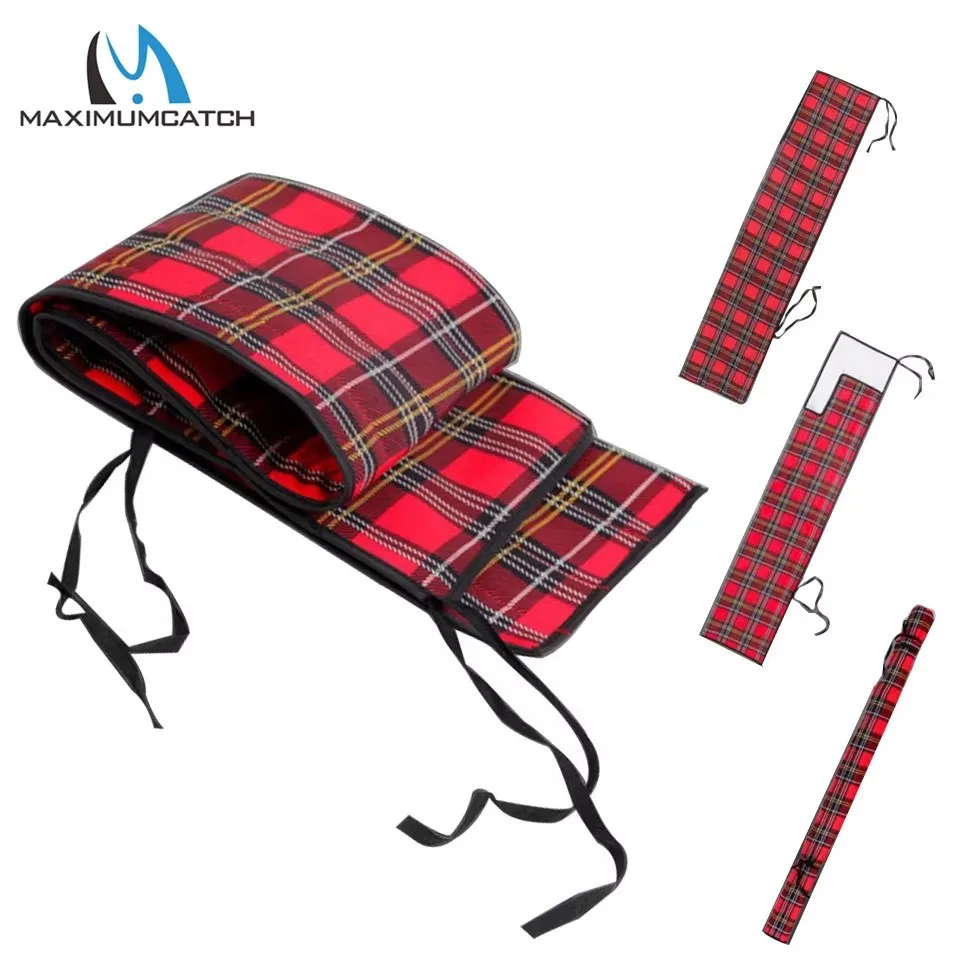 Maximumcatch-bolsa para caña de pescar con estampado clásico, funda de calcetín de tela de algodón para funda protectora para caña de pescar de 9 pies y 4 piezas - imagen 2