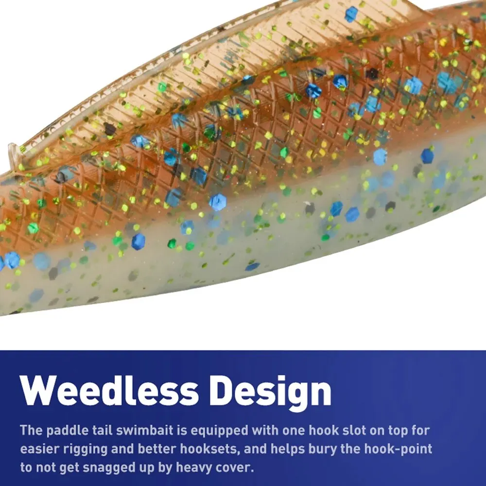 Señuelo de pesca suave flotante, 5 unidades/lote, 100mm, 6,5g, cebos de plástico TPR, 100mm, Swimbait suave, señuelo de Jigging, cebos artificiales, gusano suave - imagen 3