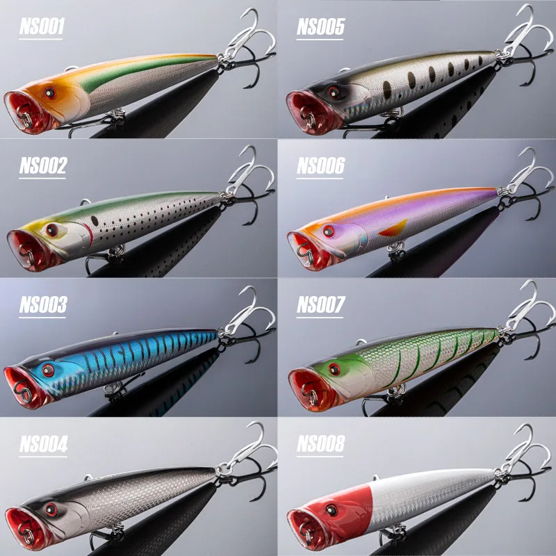 Señuelo de Pesca NOEBY, 140mm, 40g, cebo Popper Topwater, juego Wobbler, cebo duro flotante Artificial de gran juego para Lucio, lubina, Pesca - imagen 4
