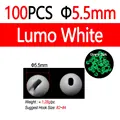 100pcs 5.5mm White