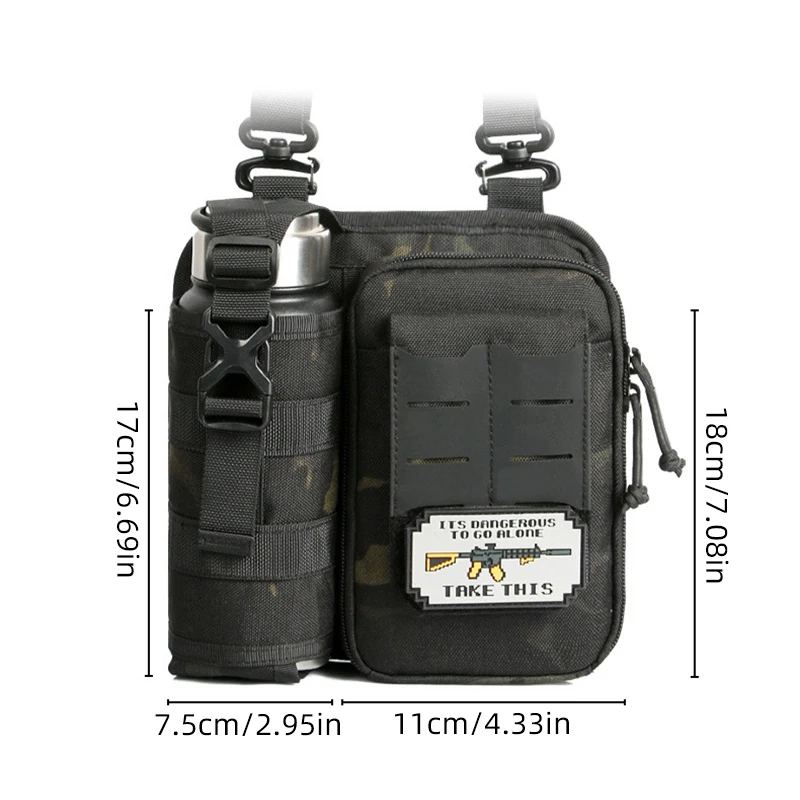 Riñonera táctica para pesca al aire libre, bolso de hombro multifuncional Molle para deportes de viaje y ciclismo, funda para botella de agua, bolsa para teléfono - imagen 3
