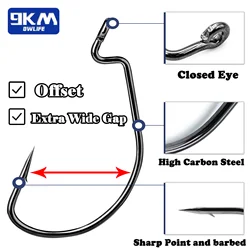 Anzuelo Offset EWG Carpa – Softjerk Texas Rig para pesca deportiva