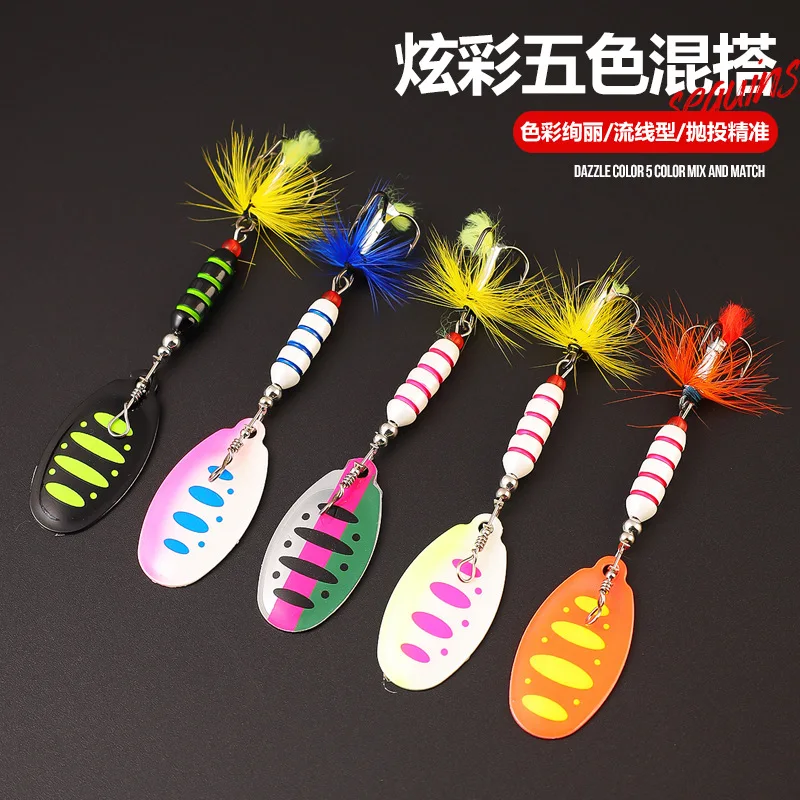 Señuelo giratorio spinner lubina trucha salmón con paleta - imagen 5
