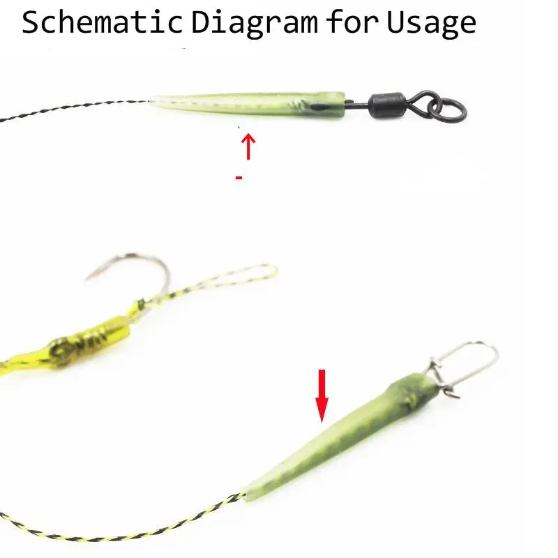 Accesorios de Pesca de carpa, 1000 Uds., 28mm, gancho de tubo antienredos, conector giratorio para sedal de Pesca, productos de protección, aparejos de Pesca - imagen 4