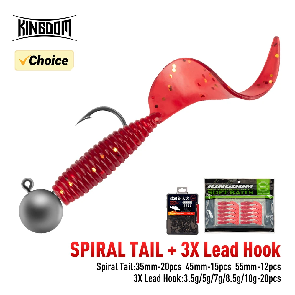 Kingdom Soft Worm 12 Uds señuelo de pesca 35mm 45mm 55mm PVC plástico Artificial cebo suave Jighead hundimiento gusanos aparejos de pesca de lubina - imagen 2