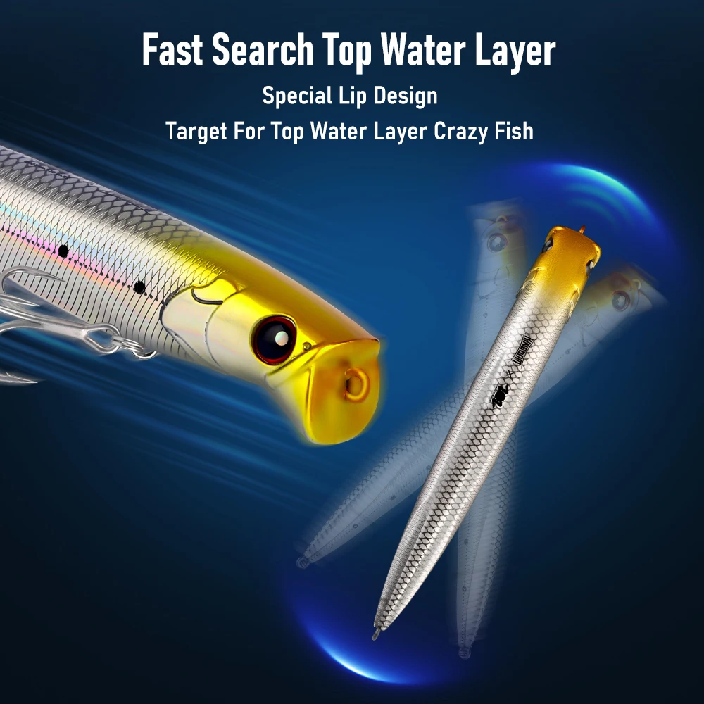 Señuelo de pesca Kingdom Minnow, 120mm, 18,4g, Wobblers duros artificiales flotantes, Jerkbait Topwater, pesca de Lucio de lubina de agua salada - imagen 5