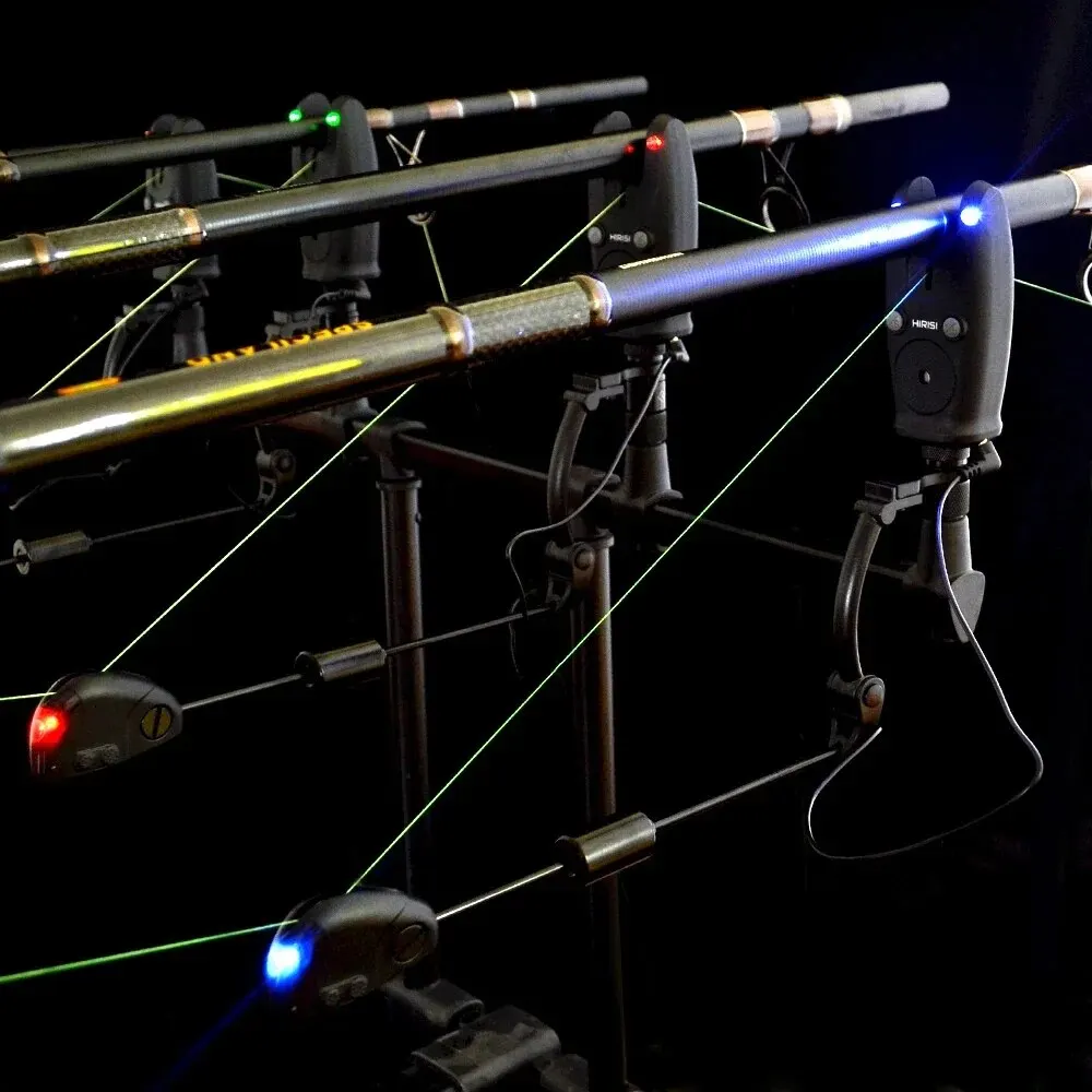 Hirisi-Conjunto de alarma de pesca de carpa inalámbrica, resistente al agua, alarmas de mordida de pesca, indicador de mordida, accesorios de pesca S5