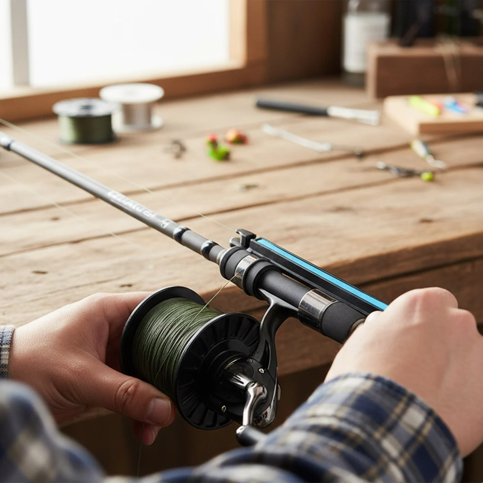 Tabla de bobinado de caña de pescar de 20/25cm, Clip de bobinado de caña de pescar aplicable, accesorios de pesca en hielo para invierno, aparejos de pesca al aire libre - imagen 5