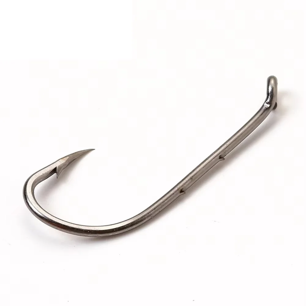 NGB 50-100 Uds anzuelos de pesca de acero rico en carbono 92647 anzuelo de señuelo suave con púas anzuelos individuales accesorios de pesca 5/0 # -10 # - imagen 5