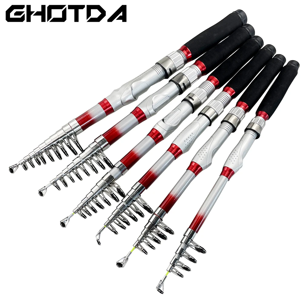 Caña de pescar telescópica portátil de 1,8-3,6 m y Ratio de engranaje 5,5: 1, brazo basculante plegable, aparejos de pesca Combo - imagen 4