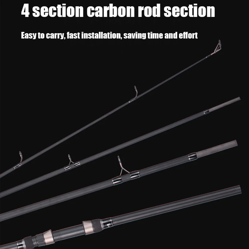 3,0 M 3,6 M 3,9 M 4 piezas caña de pescar de carpa caña de Surf de viaje giratoria 30-150g distancia de carbono lanzamiento de agua dulce caña de agua salada - imagen 4