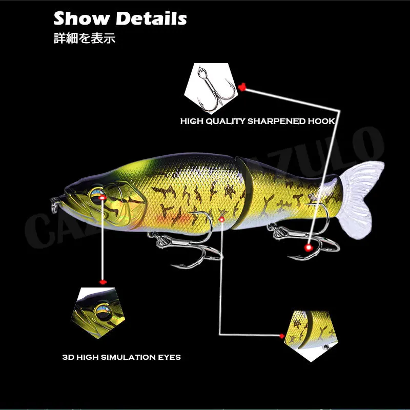 SwimBait-señuelo de Pesca de hundimiento lento, 2022mm, vibración suave, Accesorios de Pesca de lucio y lubina, equipo Artificial de Mar Isca, 135 - imagen 4