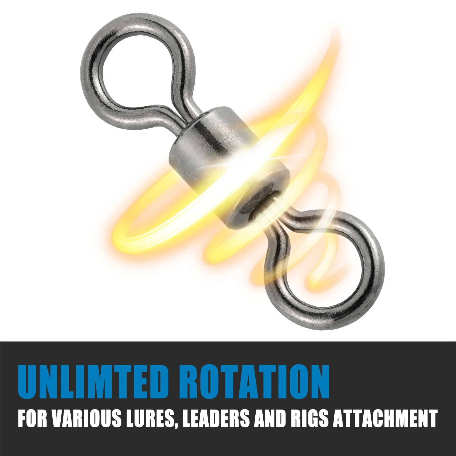 Rodamiento de bolas de anillo sólido giratorio de acero inoxidable para pesca, gancho de agua salada, Conector de señuelo, carpa, lubina, trucha - imagen 4