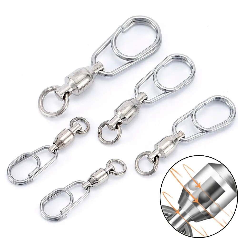 Anillos giratorios ovalados de acero inoxidable para señuelos - imagen 3