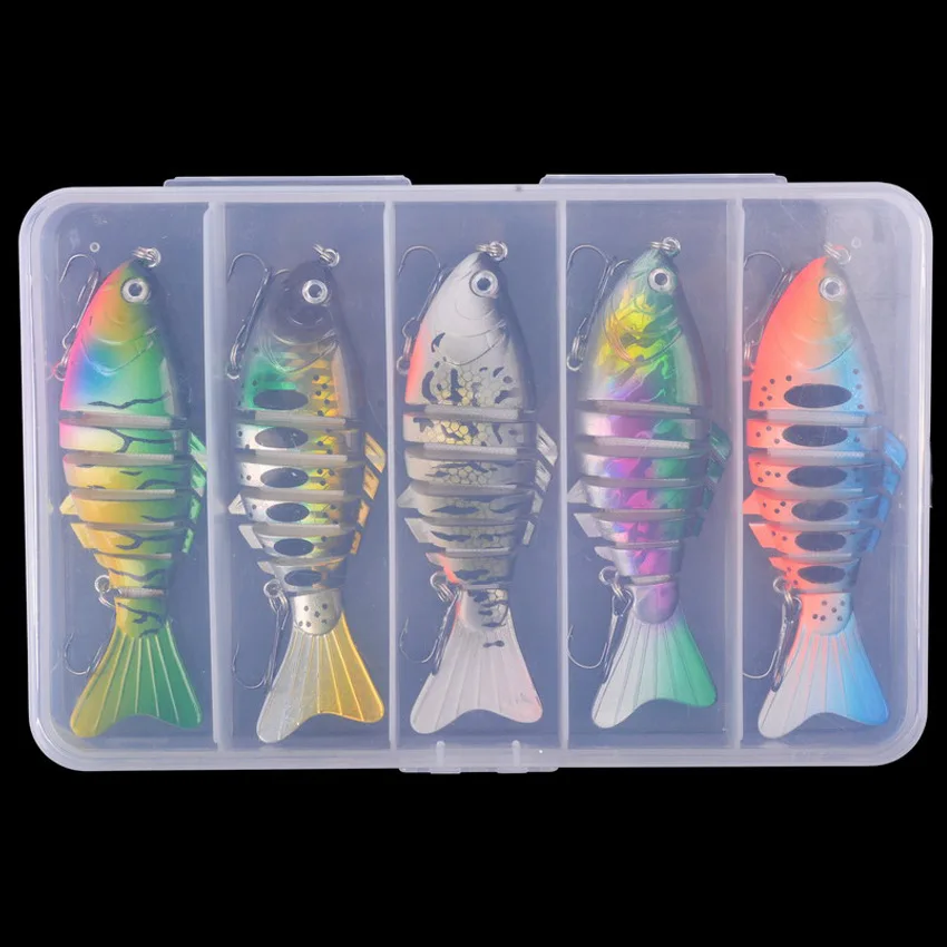 Juego de Wobbler que se hunde, Kit de pesca Crankbaits, cebo Artificial, señuelo duro, Swimbait, Lucio, Wobblers para aparejos de pesca de lubina, 5 uds. - imagen 5