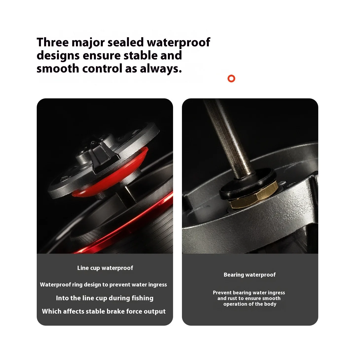 Rueda giratoria sin costuras Luya, rueda de pescado con copa de alambre totalmente metálico, rueda de poste de mar de lanzamiento de largo alcance, rueda de sedal de pesca - imagen 3