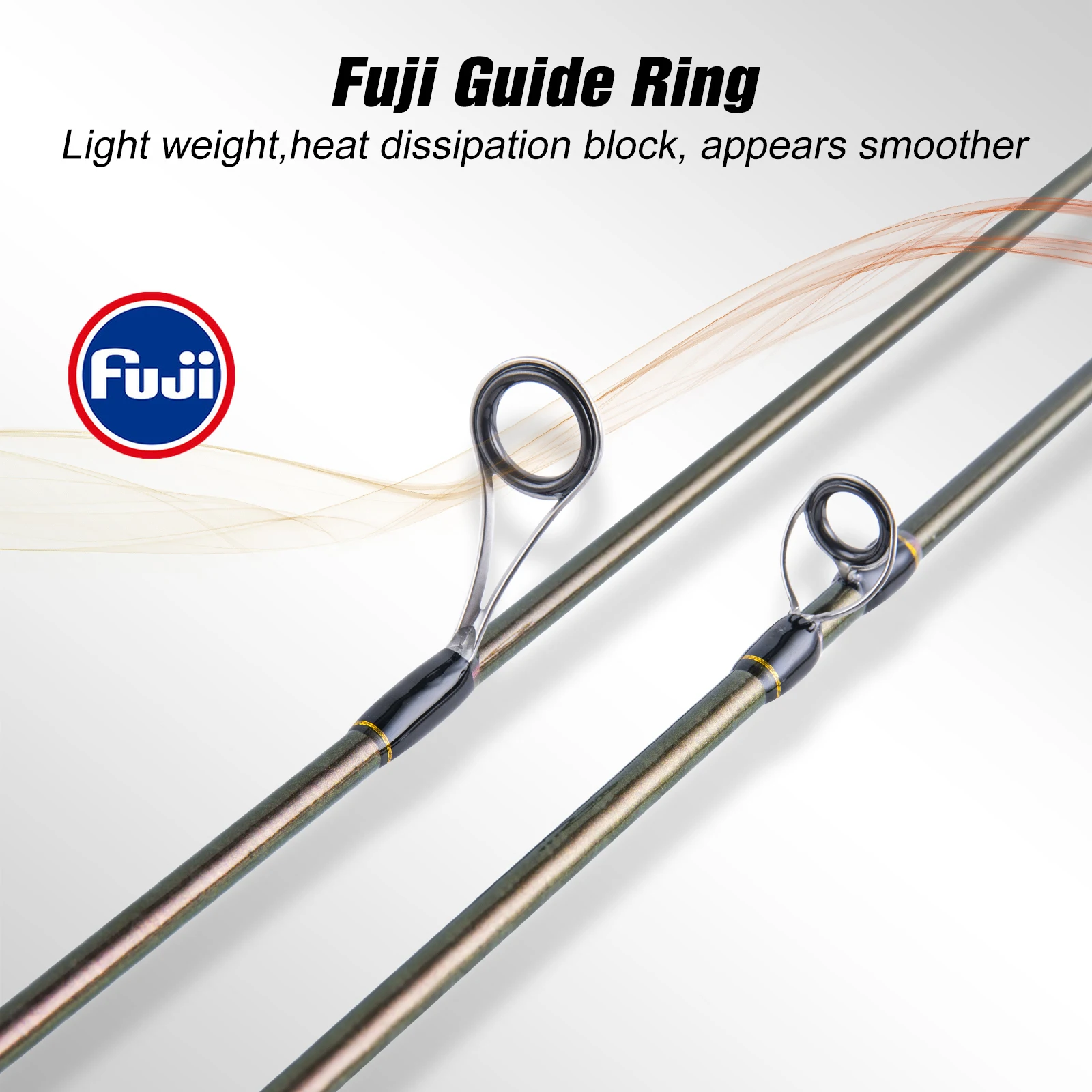 Goture-caña de pescar ultraligera de 1,5 m, 2 piezas, 30 + 40T, cañas de fundición giratorias de fibra de carbono, accesorios completos FUJI, UL Power Rod - imagen 2