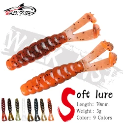 Walk Fish Diver Grub – Vinilo doble 7cm para trucha