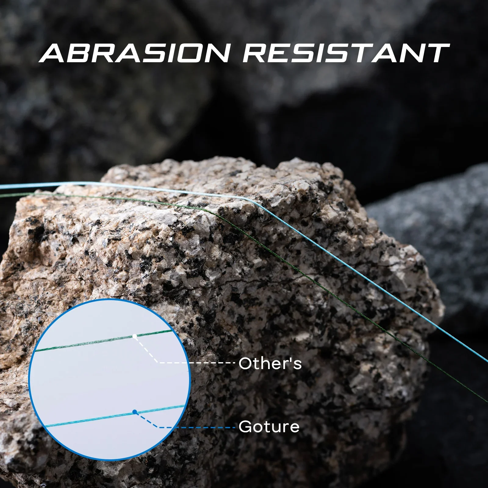 GOTURE Línea de pesca trenzada increíblemente resistente a la abrasión, 4/8 hebras, resistente a la abrasión, bajo estiramiento y alta sensibilidad - imagen 5