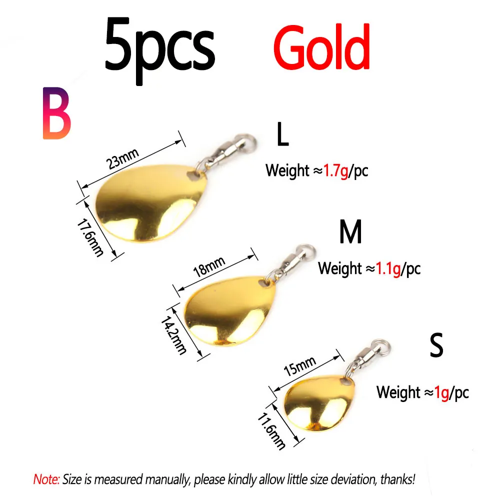 5PCS Gold B
