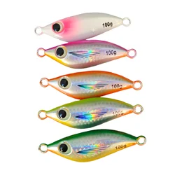 Swolfy 5 uds nuevos señuelos de plantilla de pesca de Metal 45g 65g 85g 100g Shore Casting Jigging cuchara señuelo brillo señuelo de pesca de agua salada