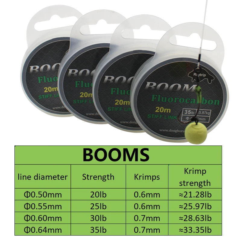 Hooklink Boom fluorocarbono – Enlace rígido para feeder carpa - imagen 4