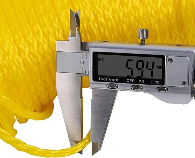 Cuerda de polipropileno Goture, cuerda trenzada de PE resistente de 100 pies, línea multiusos flotante de 1/4 de pulgada de espesor, canotaje para acampar al aire libre