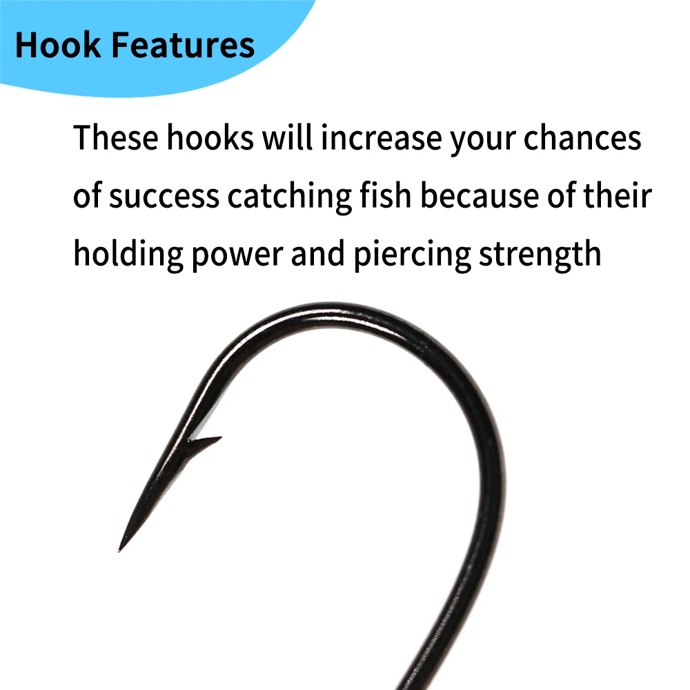 Elllv 50 piezas 8 # - Anzuelo Aberdeen de alambre fino de vástago largo 4/0, cebo vivo para pesca en agua dulce y salada, aparejos Sabiki, anzuelo para mosca de trucha y lubina - imagen 4