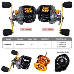Carrete de Baitcasting Ultraligero para mar y río