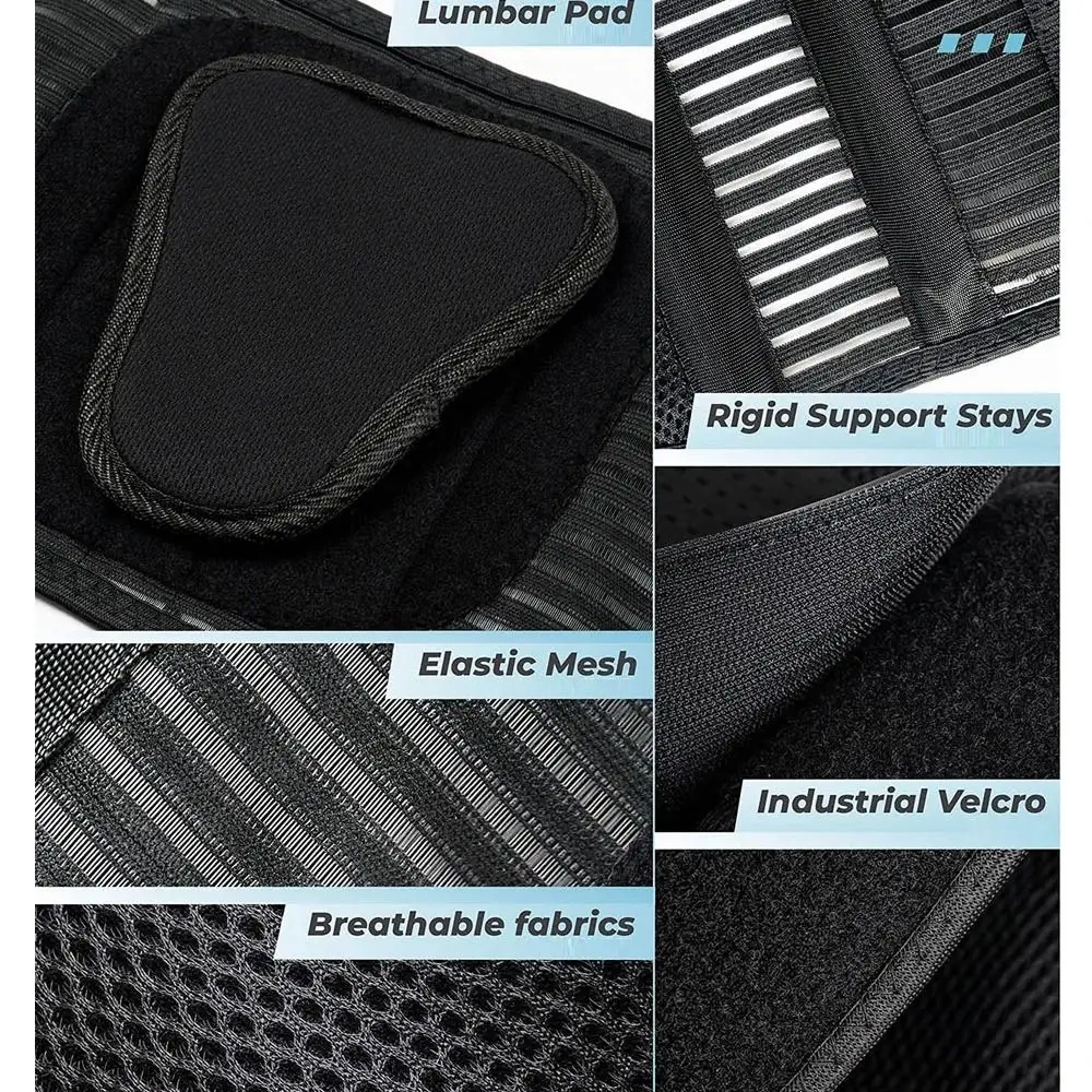 Cinturón de entrenamiento ajustable transpirable para aliviar el dolor de espalda baja, cinturón de entrenamiento para escoliosis de disco de hernia ciática - imagen 3
