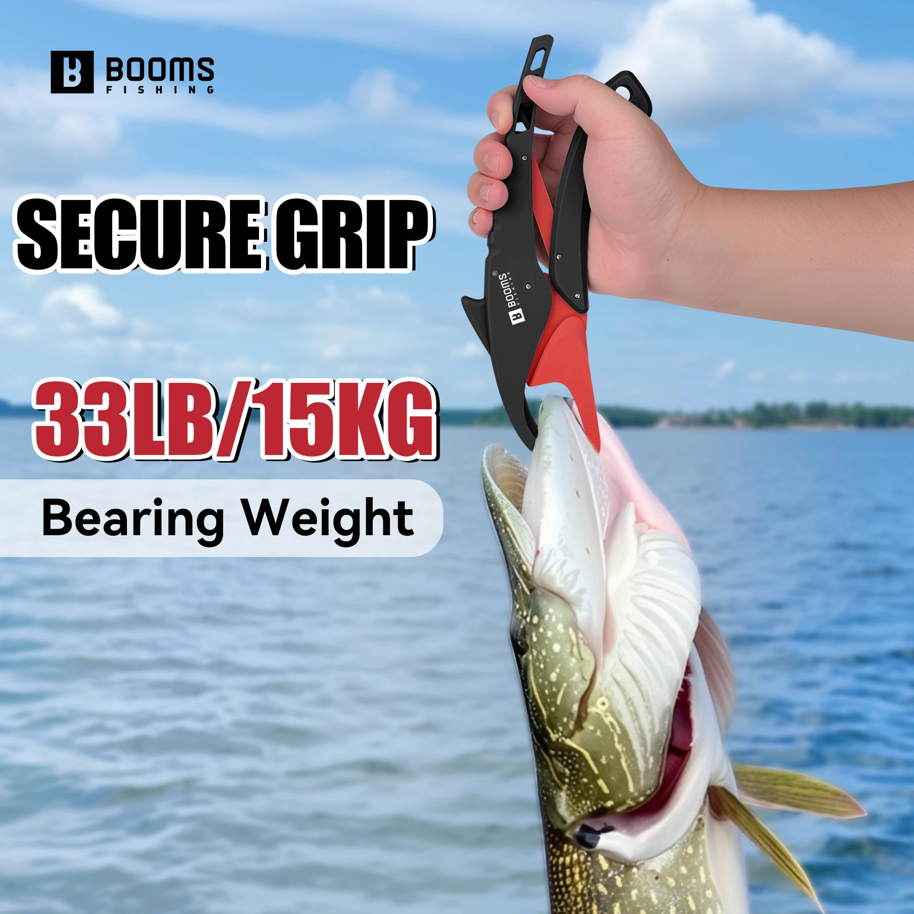 Booms Fishing PE + fibra de vidrio, controlador de pinza de labio de pescado, Clips de pescado, pinza de pesca, alicate de agarre de pesca, agua salada - imagen 4
