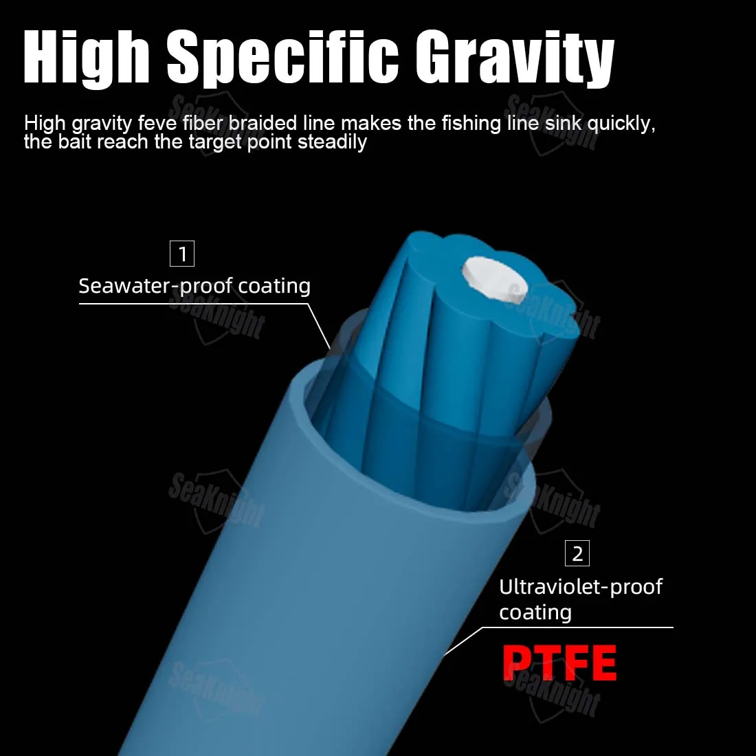 Seaknight Gravity G9II – Línea trenzada PTFE de hundimiento rápido - imagen 2