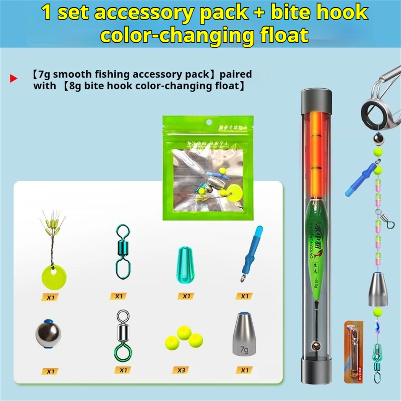 Flotador de pesca luminoso, flotador inteligente de hundimiento automático que cambia de Color para agua dulce, agua salada, invierno, engranajes de pesca en hielo 2025 - imagen 3